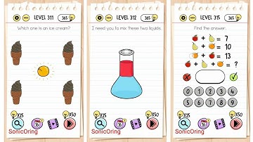 Brain Test Level 311 312 313 314 315 Walkthrough