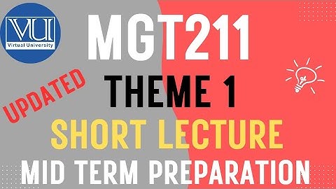 MGT211 theme 1 | Updated short lectures 2025 | MGT211 Important topics | Highlighted Handouts 