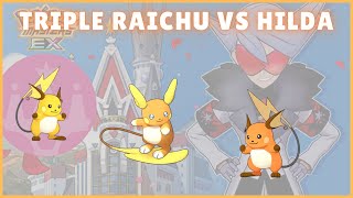 Cutest Team! Triple Raichu Electrifies Hilda Pre-Sync (BV Hall 30) | Pokemon Masters EX