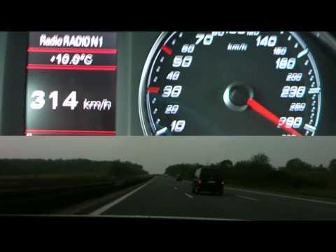 AUDI RS6 MTM 0-315 KM/H (702 PS, TOP SPEED ON GERMAN AUTOBAHN)