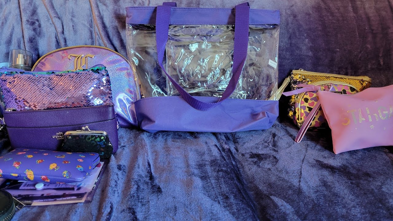 HOW TO PACK YOUR CLEAR TOTE 💜 What looks good, how to arrange it 💜