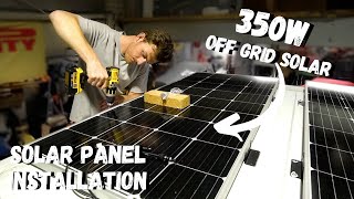 350 WATT OFF GRID SOLAR POWER | Solar Panel Installation Kit  No Experience Van Build
