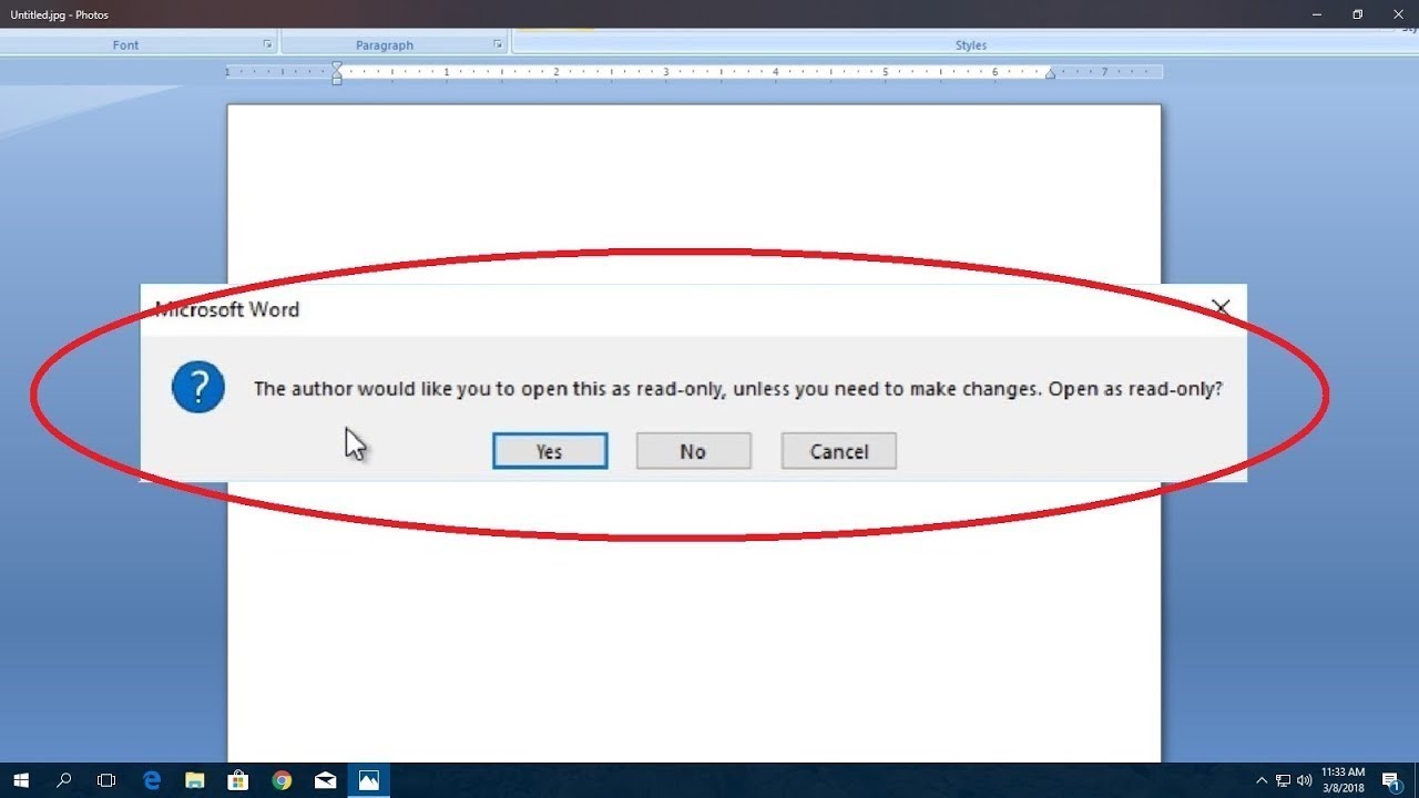 How To Fix Read Only MS Word File Error