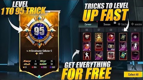 Level 1 To 95 🤩 | Tricks To Level Up Fast | New Collection Feature |BGMI / PUBGM