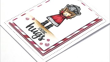 How to color a red dress and add pleats using Copic Markers and Neat and Tangled Stamps