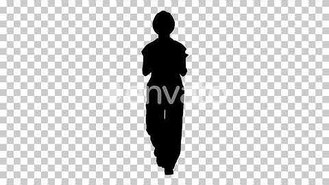 Silhouette Female construction worker, Alpha Channel | Motion Graphics - Envato elements