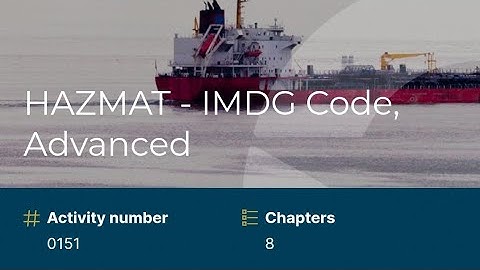 0151 Hazmat IMDG Code Advanced Revision 21 Q&A Ocean Learning