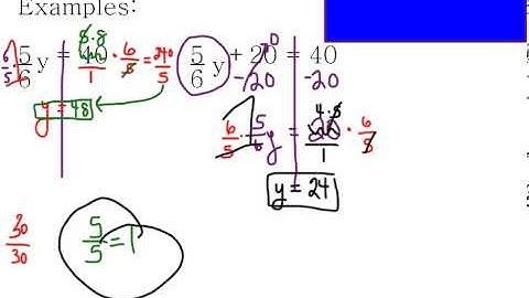 Using Multiplicative Inverse to Solve Equations 5 6
