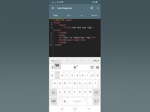 Subscript and superscript tag in html | how to write CO2 and A² in html ...
