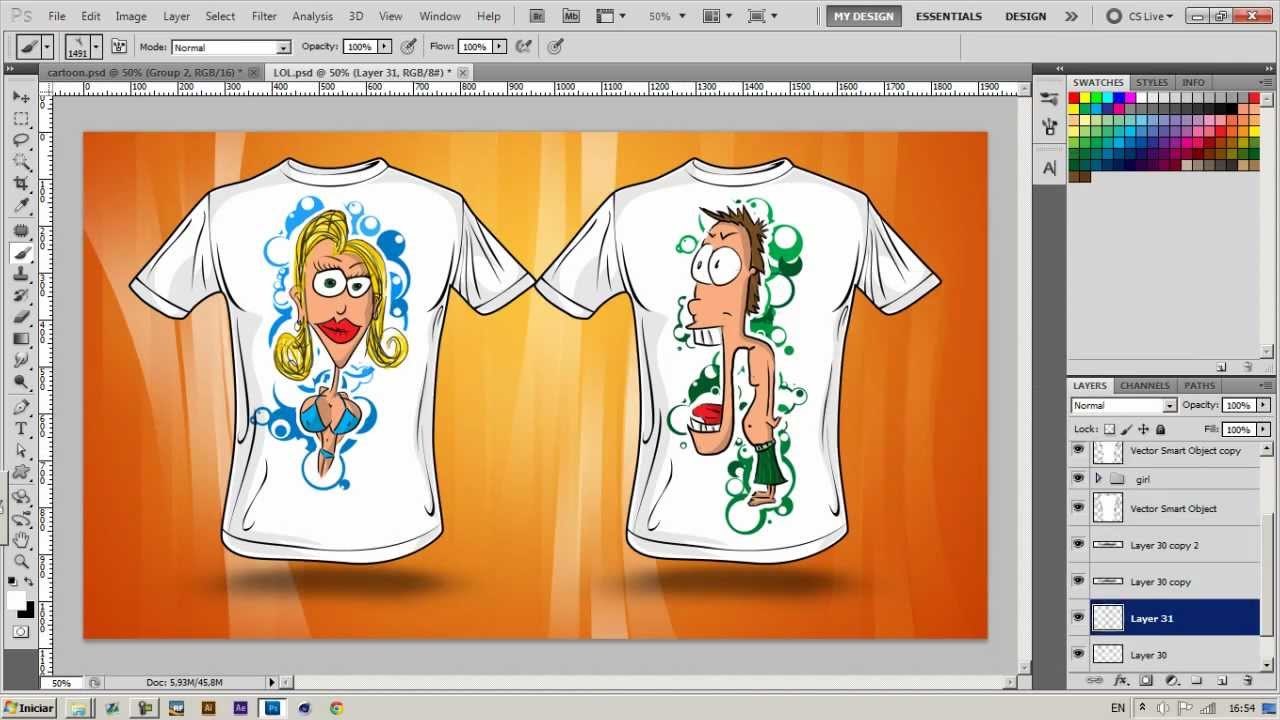 FocusDesign | Paint Cartoon | T-shirts Design - YouTube