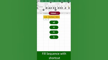 #shorts #Shorts #SHORTS #excelshorts  Fill Sequence with shortcut #shortsvideo