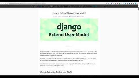 Расширяем User model в Django с помощью AbstractUser