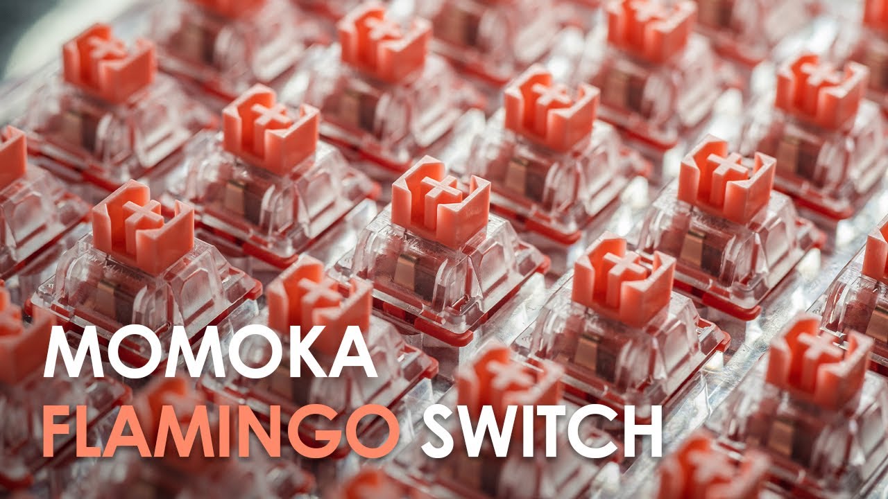さくらももここころの鍵 Momoka Flamingo Linear Switches | Factory Lubed Keyboard – KeebsForAll