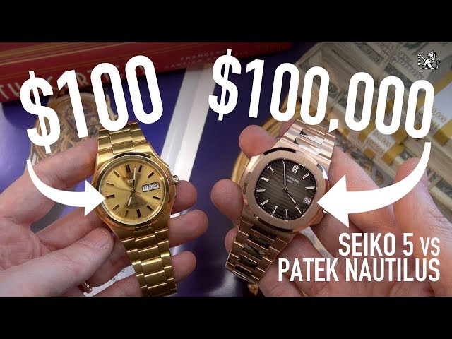 $100 Seiko 5: The Best Nautilus Alternative vs $100,000 Patek Watch -  YouTube