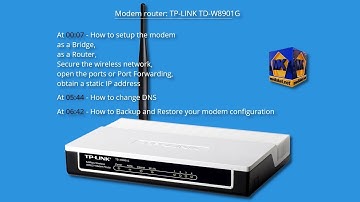TP-LINK TD-W8901G - setup as a Bridge, a router, wifi, port forwarding, DNS and Backup and Restore
