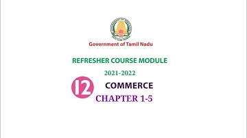 12th Commerce Refresher Course Module CHAPTER 1-5 (English Medium)