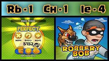 Robbery Bob - 1 - Man of Steal : Chapter - 1 Suburbs , Level - 4 Easy Peasy  . 3 Star