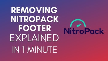 How To Remove NitroPack Footer (2025)