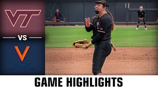 Virginia Tech vs. Virginia Softball Highlights (Game 3)