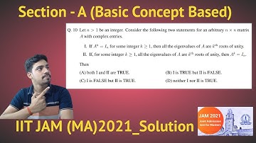IIT JAM MATHS 2021 || #SOLUTION(Q_10) || LINEAR ALGEBRA || #IIT_JAM_2021