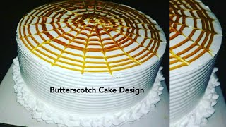 Butterscotch Cake Design/बटर स्कॉच केक।।In Hindi।।