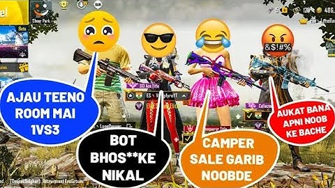 😐 Random Conqueror pro player call me noob and | challenge For Tdm Room 1vs3 | pubg mobile