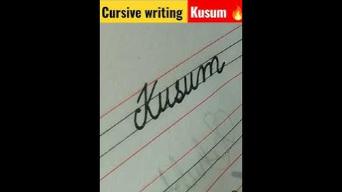 cursive writing Kusum नाम कुसूम का #shorts #ytshort