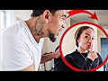 THROWING UP BLOOD PRANK ON HUSBAND *CUTE REACTION *