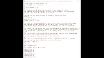 Variables (and Constants) in Python