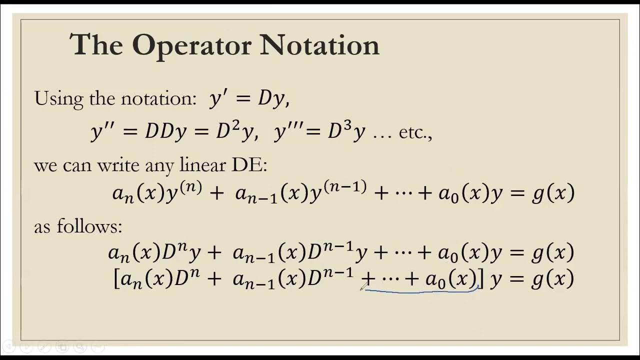 Lecture 11 of ordinary differential equations YouTube