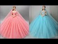 4 Gorgeous DIY Barbie Doll Dresses | Barbie Skirt & Glamorous Party Gown for Barbie