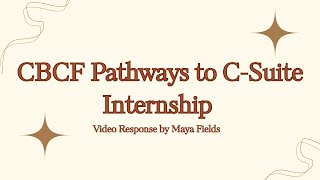 CBCF Pathways to C-Suite Internship Spring 2026