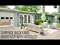 Surprise Backyard Makeover With ARTICLE!!! | Home With Stefani