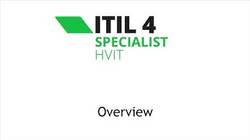 ITIL 4 specialist high velocity IT course, overview