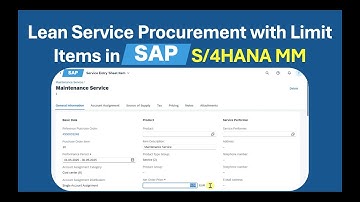 Lean Service Procurement in SAP S/4HANA MM | Fiori Demo & Best Practices
