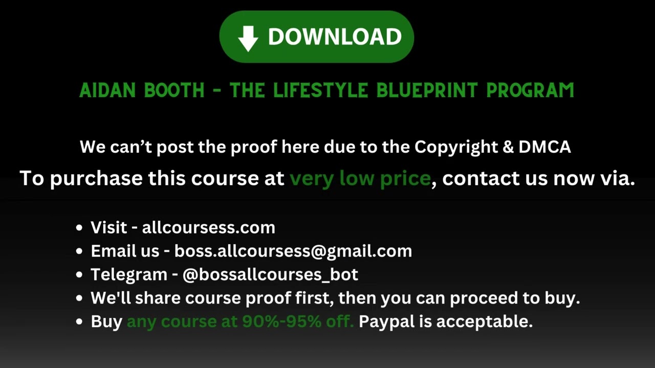 Aidan Booth – The Lifestyle Blueprint Program
