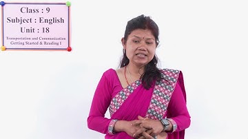 86 Class 9 English Unit 18 Getting Started and Reading I