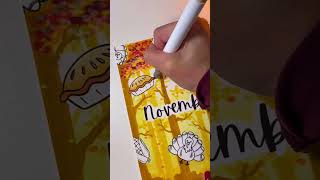 Coloring the turkey theme for November 🦃✨ #coloring #colouring #bulletjournal #journal #planner