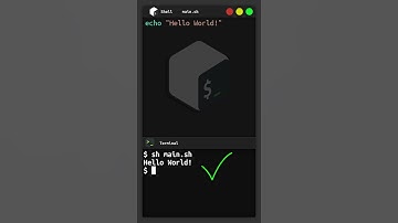 Hello World - Shell/Bash  #Shorts