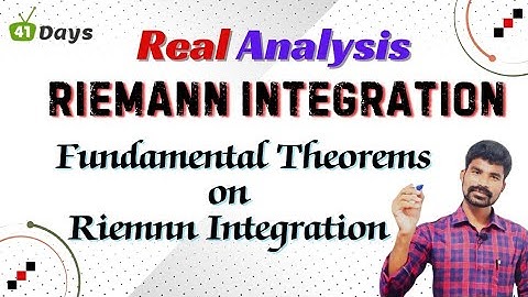 Real analysis || Riemann integration || Fundamental theorem of Integral Calculas