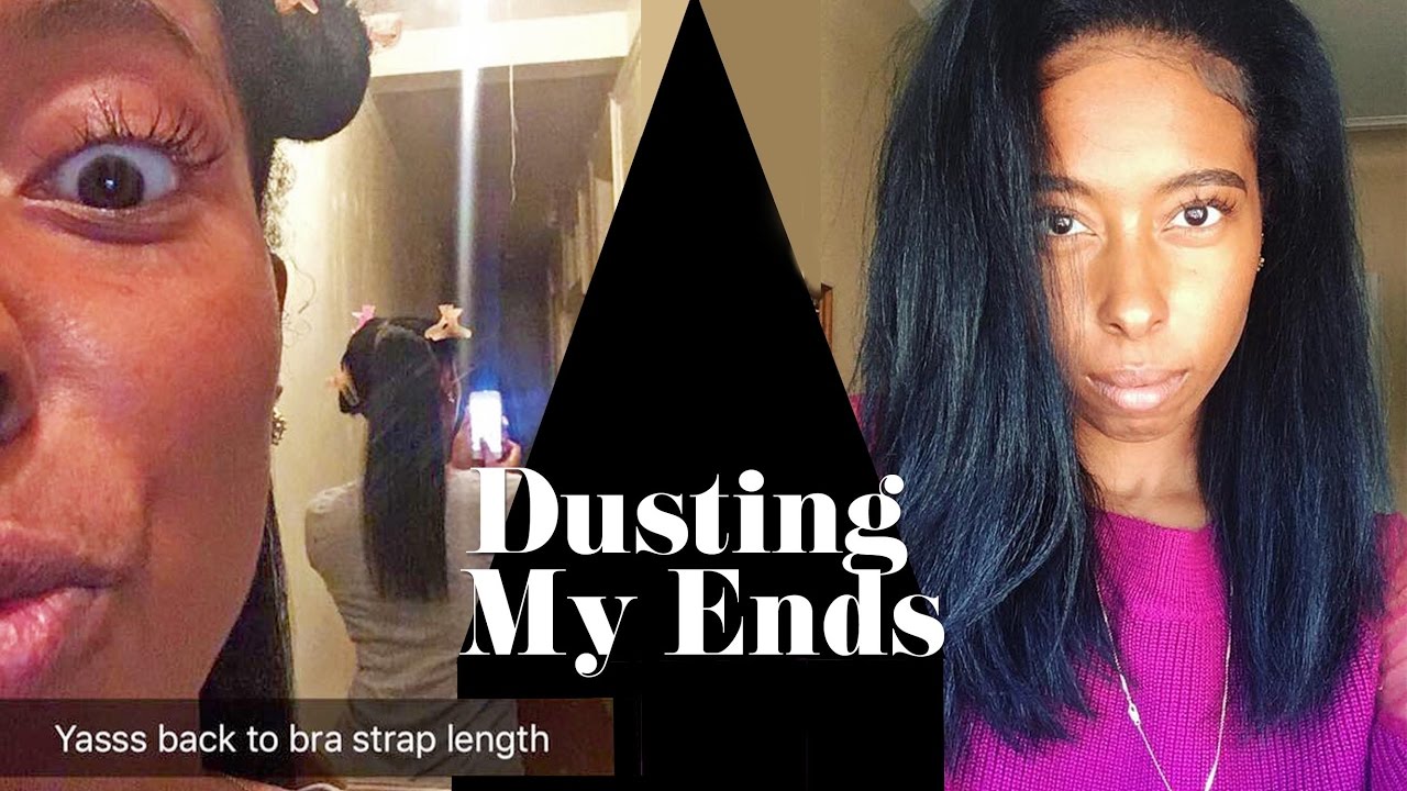 Dusting Trimming My Natural Hair Straight Youtube