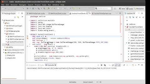 Socket Networked Game Example 1 using Scala