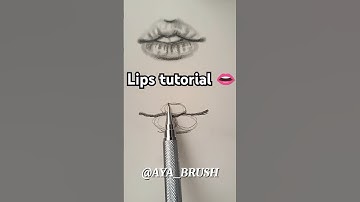 Lips tutorial 👄| How to draw lips🔥 #shorts #tutorial #howtodraw #viral