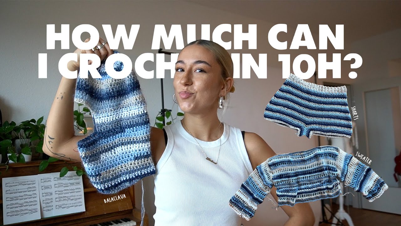 Вяжу крючком столько, сколько смогу за 10 ЧАСОВ; заготовка для собственного бренда 02 и многое др...