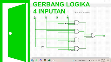 membuat Gerbang Logika dengan 4 inputan dengan menggunakan aplikasi Logisim
