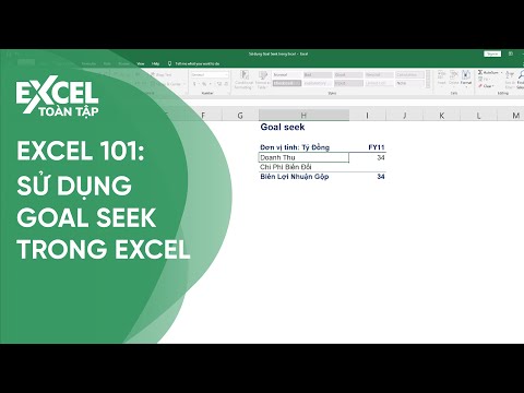 41. Cách sử dụng hàm GOAL SEEK | Khóa học phần mềm văn phòng Excel