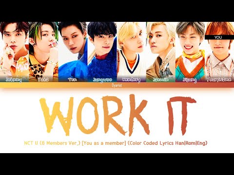 [Karaoke Ver.] NCT U "Work It" (8 Members Ver.) (Color Coded Lyrics Han