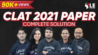 CLAT Previous Year Question Paper Solution (CLAT 2021 Exam Analysis) | CLAT Preparation screenshot 3