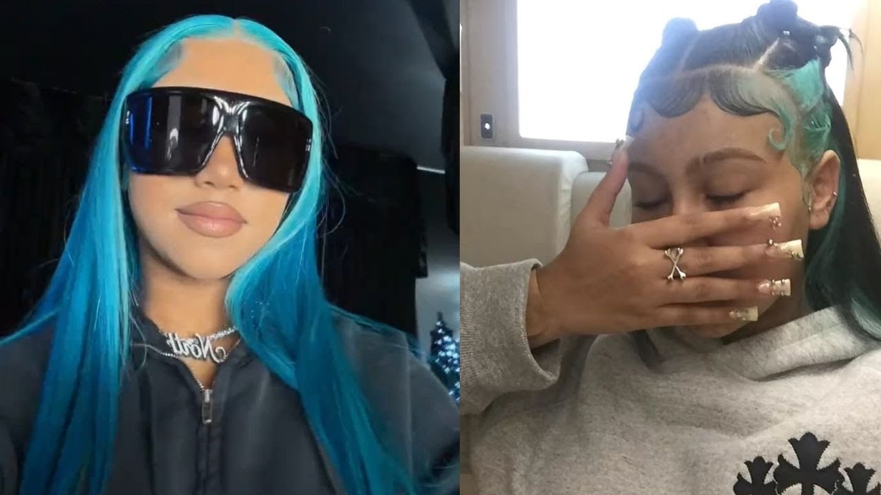 Норт Уэст продемонстрировала синие волосы и ногти с рисунком в виде когтей, поклонники говорят, ч...