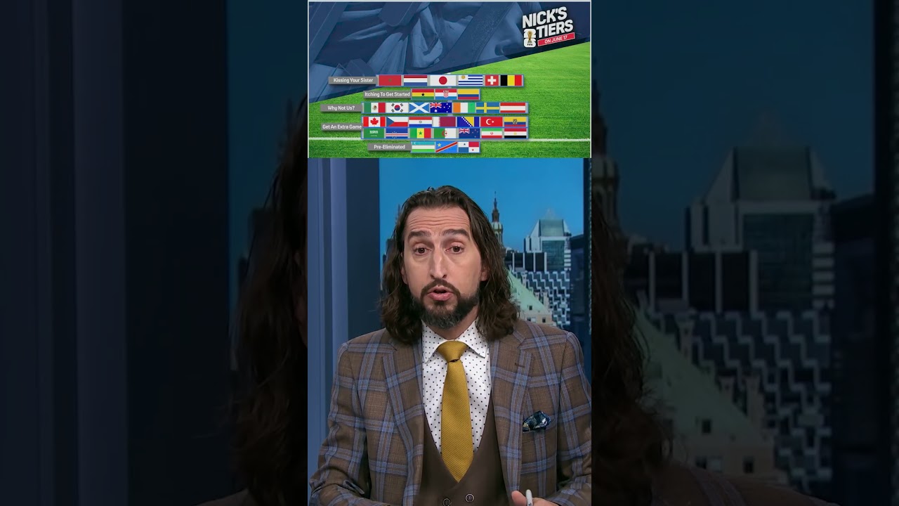 Nick reveals his inaugural edition of FIFA World Cup Tiers ๐ #worldcup #argentina #france #brazil